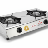 Ramtons RG/518 Double Burner Gas Cooker - Stainless Finish with Eco-Friendly Gas