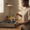 Ramtons RG/518 Double Burner Gas Cooker - Stainless Finish with Eco-Friendly Gas