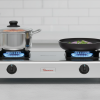 Ramtons RG/518 Double Burner Gas Cooker - Stainless Finish with Eco-Friendly Gas