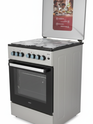 Oryx OST260U31E3SBE Free Standing Cooker 60x60 Silver - 4225W for Effortless Cooking
