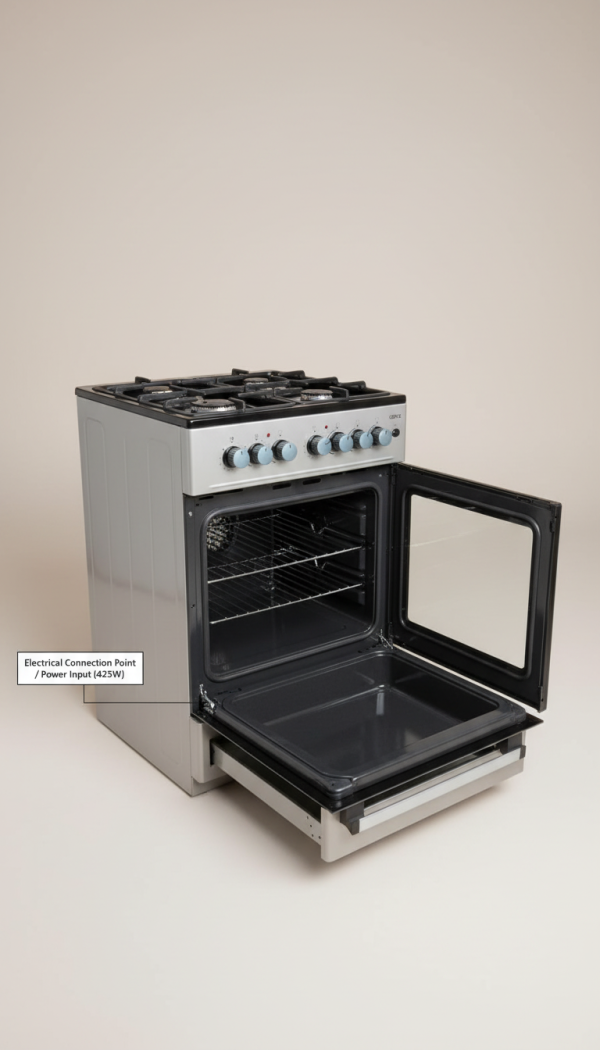 Oryx OST260U31E3SBE Free Standing Cooker 60x60 Silver - 4225W for Effortless Cooking