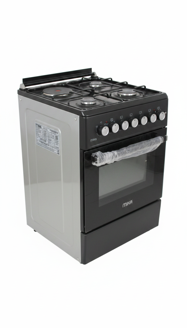 Mika MST58U31E3BLEM Gas & Electric Cooker, 5.05 KW Total Power, Sleek Silver Finish, Efficient Cooking Solution