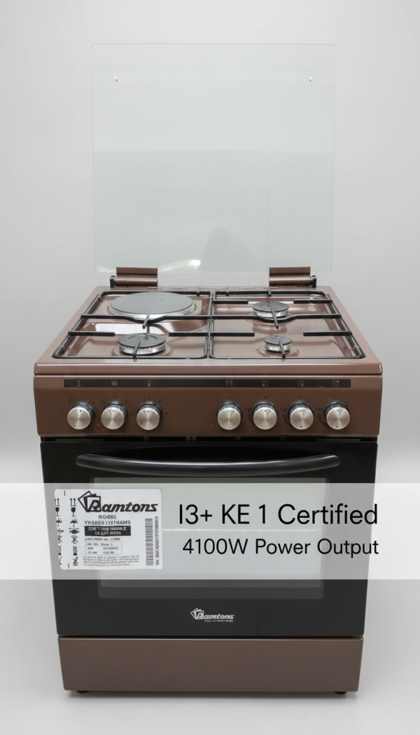 Ramtons RC/605 Gas Oven YK66E3113T04M5 - 4100W Power, Efficient Cooking, Sleek Design