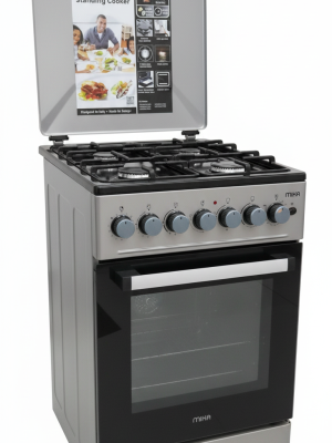 Mika MST5060P4GESL Free Standing Oven, 50x60, Black & Grey, Efficient Cooking for Your Home