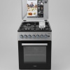 Mika MST5060P4GESL Free Standing Oven, 50x60, Black & Grey, Efficient Cooking for Your Home