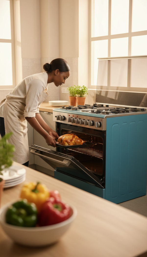 Hisense HF942GEES Freestanding Stove 120L Capacity LPG 4 Burners with Energy Efficient Performance