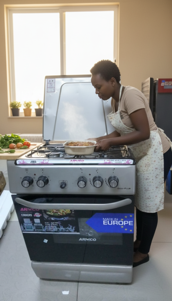 Armco GC-F6631PX 60x60 Cooker, 3 Gas Burners Plus Hot Plate, Electric Oven with Grill, Made in Europe