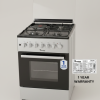 Ramtons RC/306 60x60 Cooker, Auto Ignition, Rotisserie Function, Sealed Double Glass Door, 1 Year Warranty