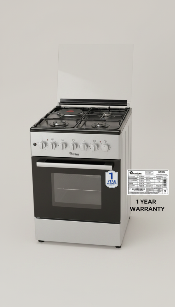 Ramtons RC/306 60x60 Cooker, Auto Ignition, Rotisserie Function, Sealed Double Glass Door, 1 Year Warranty