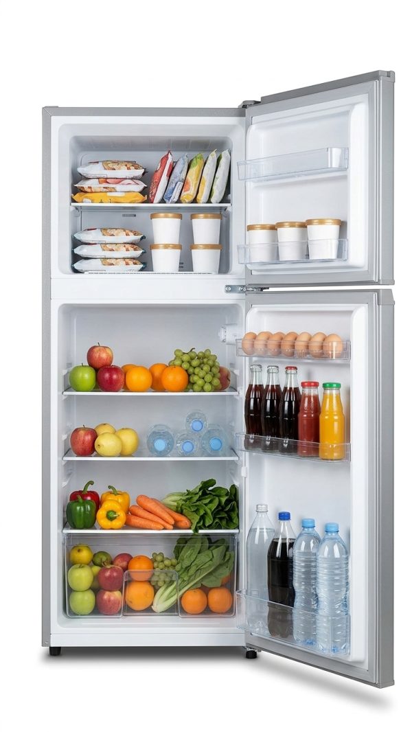 SmartPro SFR-225-DT-I Refrigerator Freezer, Fast Cooling, Low Noise, 5 Year Compressor Warranty