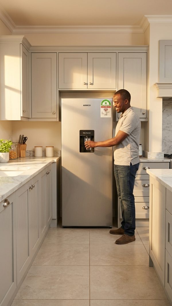ARMCO ARF-246WD(DS) Refrigerator-Freezer 132W Silver with Energy-Saving Design