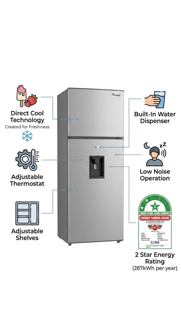 Ramtons RF/130 Refrigerator, 130W, Energy Efficient with 2 Star Rating