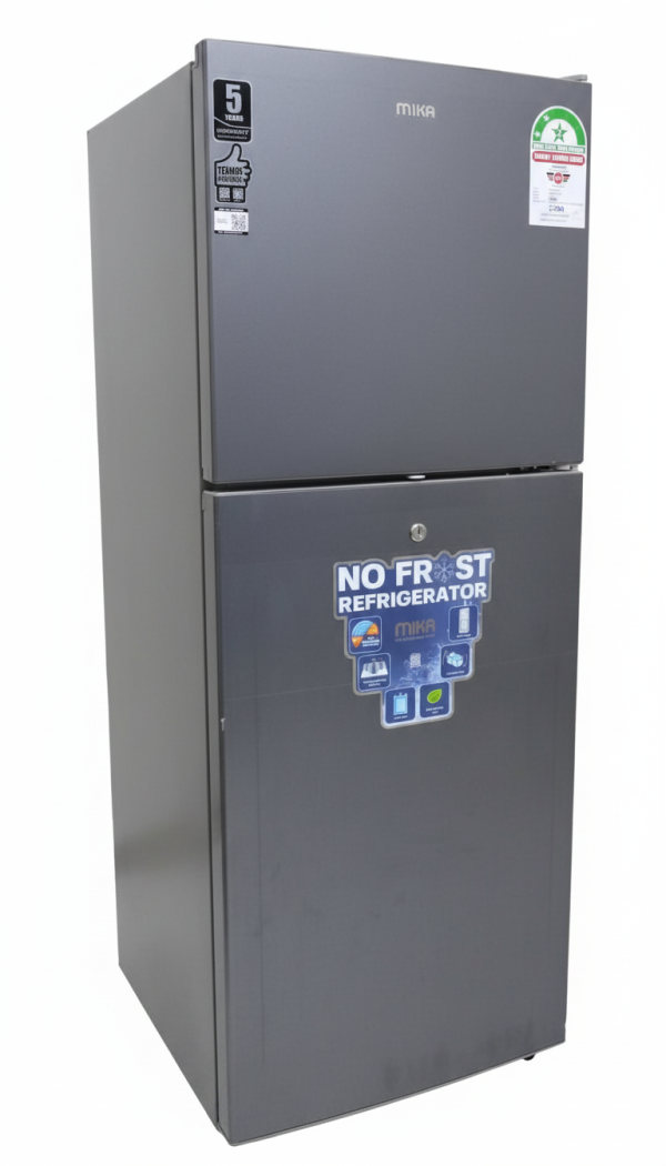 Mika MRNF202DS No Frost Refrigerator, 2 Star Energy Rating, 5 Year Warranty