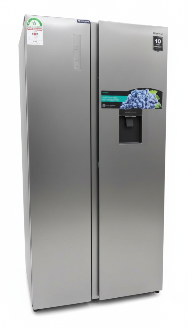 Hisense REF558DR Refrigerator, 300W, Silver Finish, Energy Efficient for Cost Savings