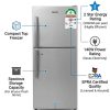 Solstar RF 276H-TDSLB SS Refrigerator 140W Energy Efficient Silver Finish with 2-Star EPRA Rating