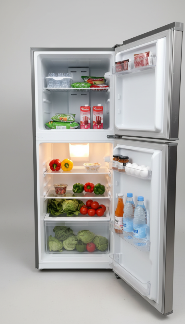 Ramtons RF/177 Refrigerator with 120W Power, Energy Saving in Stylish Finish