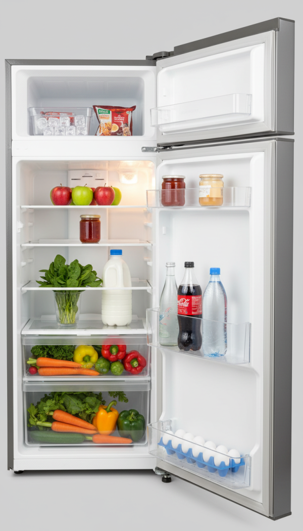 Hisense REF205DR Refrigerator, 90W, Energy Efficient, Silver Finish for Stylish Cooling