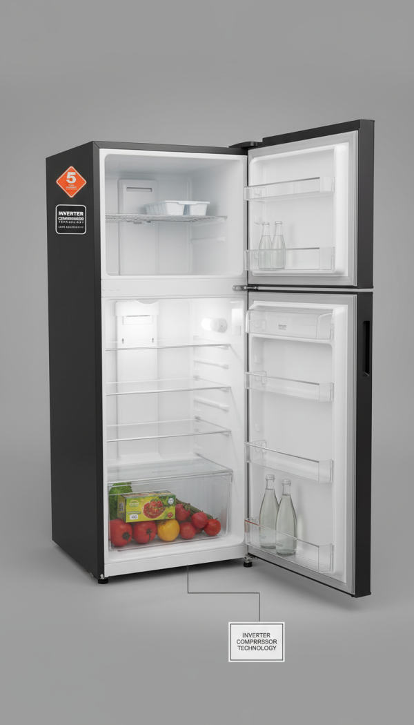 Ramtons RF/327 Refrigerator Freezer, No Frost Cooling, 3 Star Rating, 5 Year Warranty