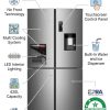 Roch RFR-525IWD4-I 420L Four-Door Side-by-Side Refrigerator with Water Dispenser – Stainless Steel