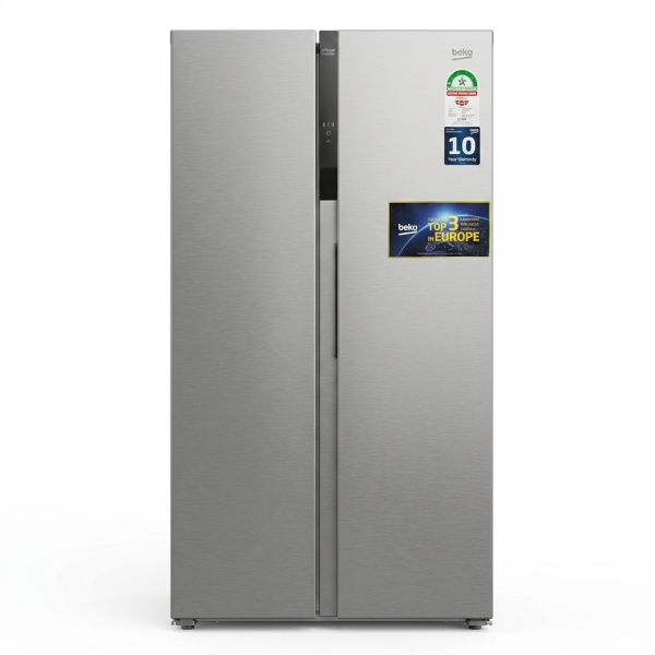 Beko BFF255 UK KE 429L Side-by-Side Fridge Freezer with Inverter Compressor & NeoFrost™ Technology – Inox