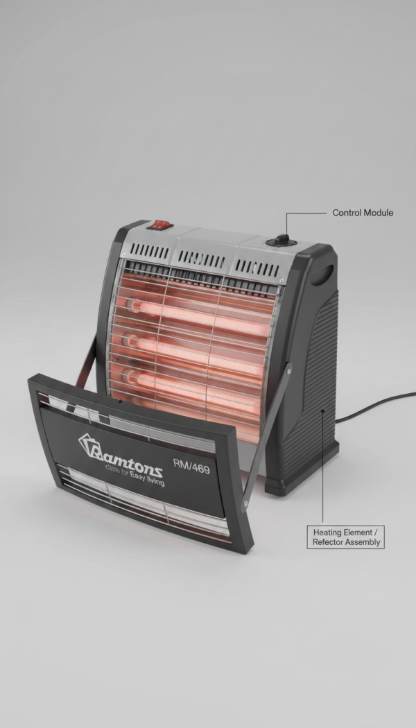 Brand Name RM/469 Model, High Efficiency Design with One Year Warranty, Sleek Finish