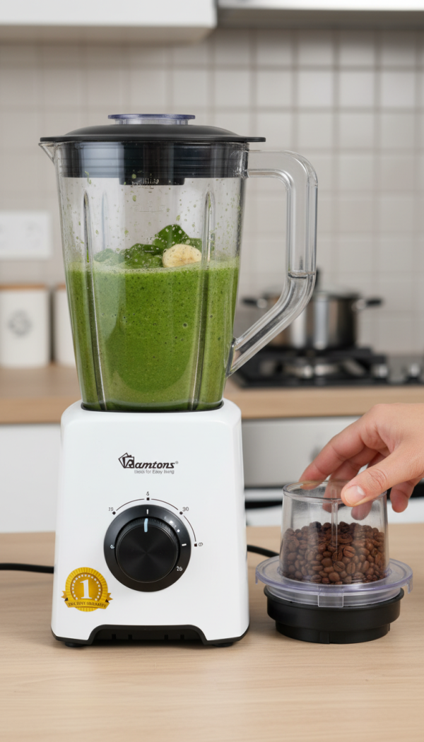 Ramtons RM/579 Blender with Mill - Versatile Kitchen Essential with 1 Year Warranty