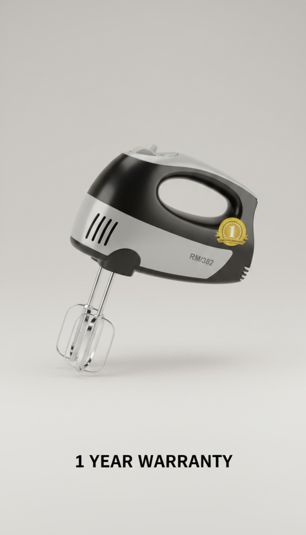 RM/382 Hand Mixer With 1 Year Warranty - Easy Mix for Perfect Bakes