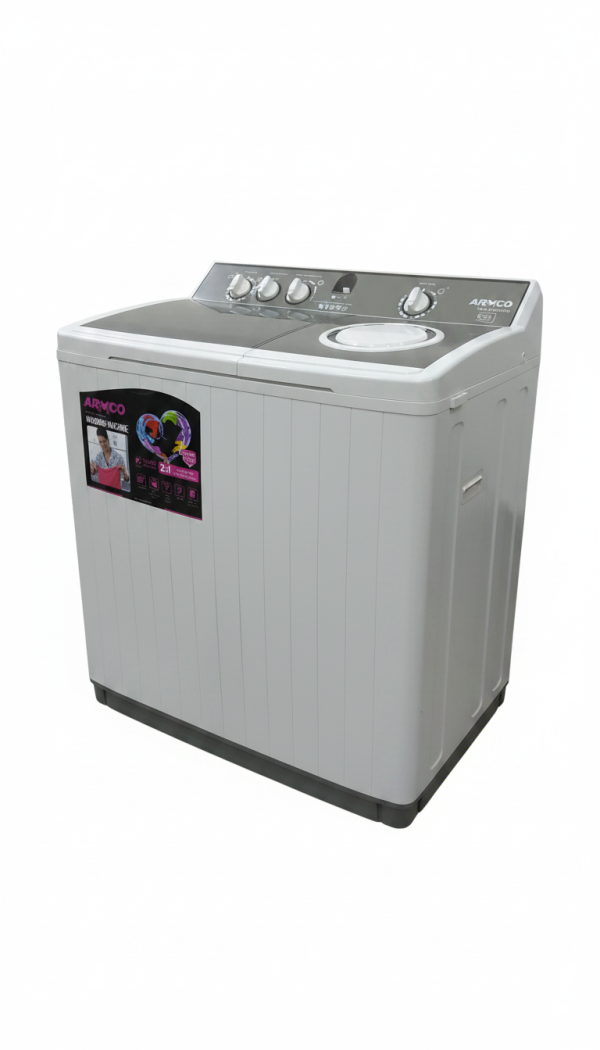 Armco AWM-TT 1305P Twin Tub Washing Machine 13kg Wash Capacity, 5kg Spin Capacity - Efficient Cleaning for Your Home