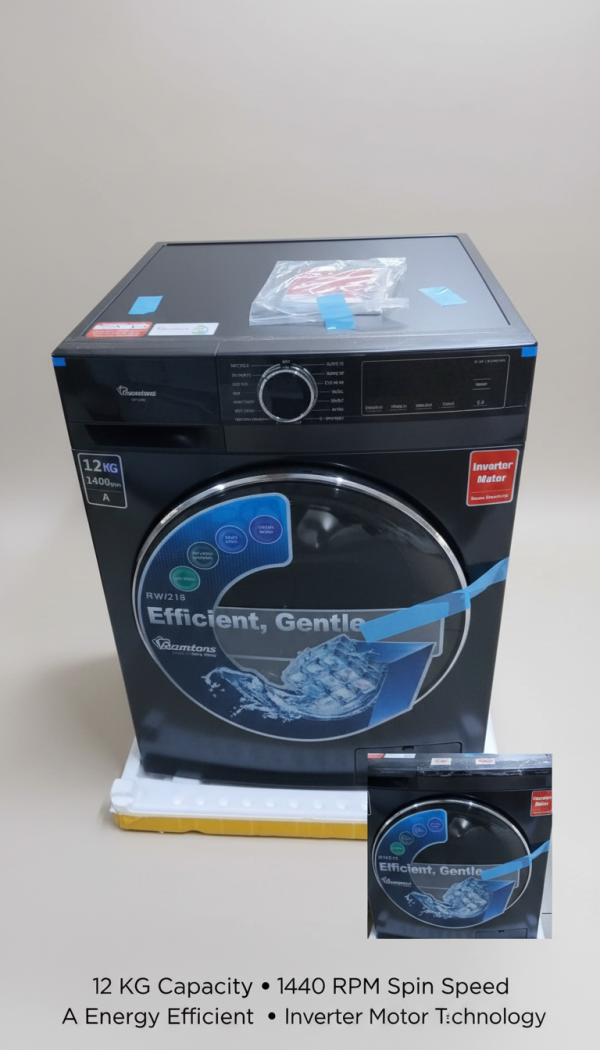 Ramtons RW/218 Washing Machine 12KG 1400RPM A Energy Efficient Gentle Clean