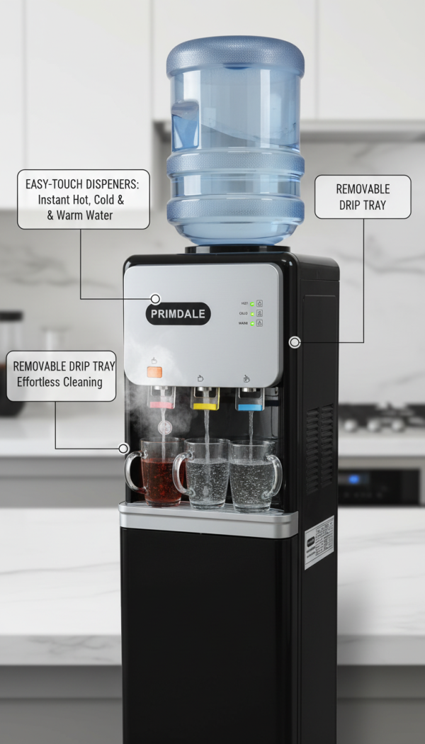 Primedale KS-40 Hot & Cold Water Dispenser, 220-240V, Efficient Climate Performance, Assembled in Kenya